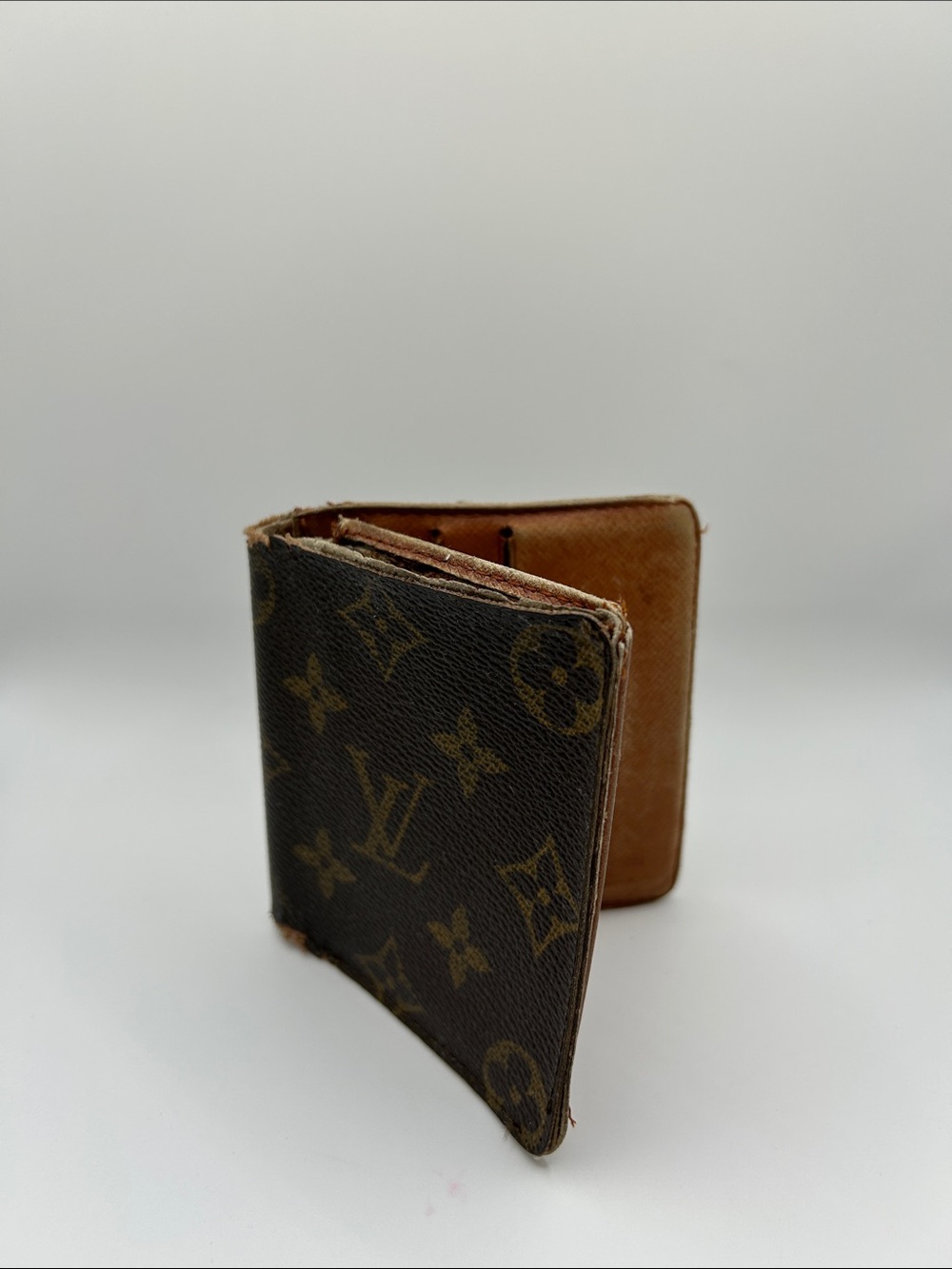 Louis Vuitton Monogram Canvas Card Holder for Scrap Canvas Parts poor/fair
